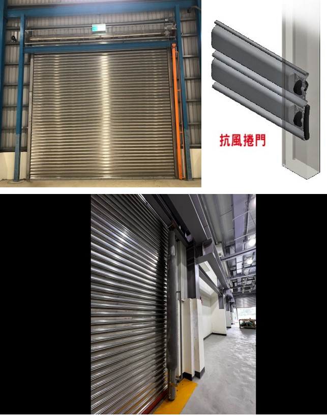 SUNBEAM Wind-resist roller shutter door with wind hook wheels device